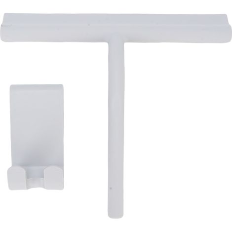 Raclette de fenêtre en Silicone, haute efficacité, économie de travail, douche avec crochet pour verre, salle de bains, miroir, carrelage, gris S (1/5)