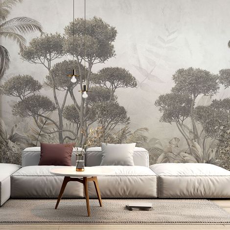 Papier peint panoramique - Forêt tropicale - 130 cm x 90 cm (1/4)