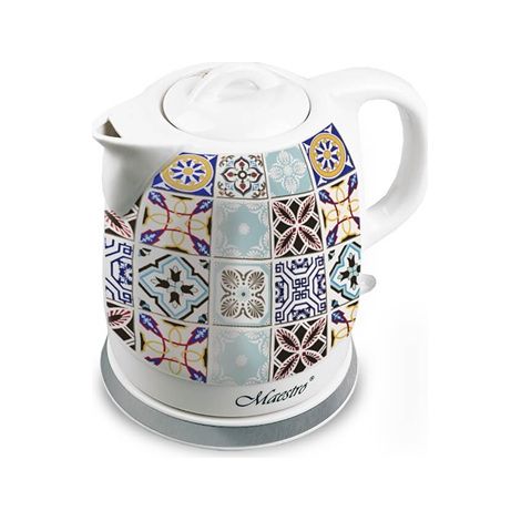 Elektrischer Keramik-Wasserkocher „Urlaub in Porto“ Azulejos 1,5 l 1200 W MR-066-porto