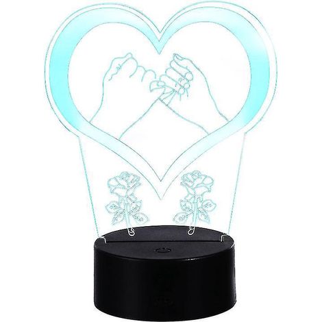 1 Stück herzförmige Tischlampe (1/3)