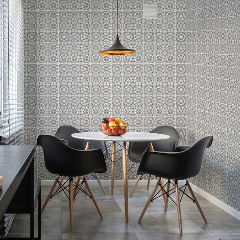 Sticker Mural Carrelage adhésif Cuisine Salle de Bain - 60 STICKERS CARRELAGES AZULEJOS RÉGINO - 60stickers10x10cm (1/5)