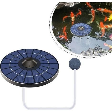 Solarbetriebene, schwimmende Sauerstoffpumpe für den Gartenteich – kein Stromanschluss erforderlich (1/4)