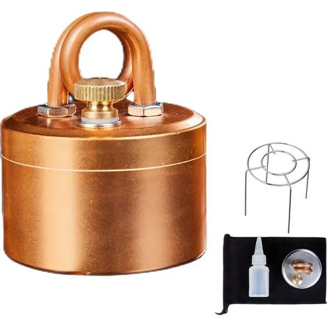 Réchaud de camping robuste à alcool avec support, idéal pour les pique-niques et les barbecues en toute sécurité. Mini réchaud de camping portable à alcool pour la randonnée. (1/3)