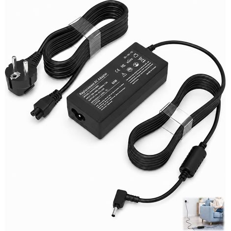65W Chargeur Ordinateur pour Aspire 3 5 E15 E17 E5 E3 ES1 ES15 V3 V5 F5 R3 R7 S3 A315 A515 A314 A315-51 A315-21 E5-573 E5-575 5250 7250, Adaptateur 19V 3.42A, 3.0 x 1.1 mm pour PC Portable (1/5)