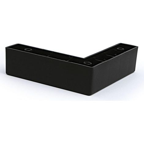 Q&Q pata plastico senka 140x140 h40mm negra , La pata de plástico Senka 140x140 mm y 40 mm de alto. Es una pata de mueble para tus muebles o sofá. (1/2)
