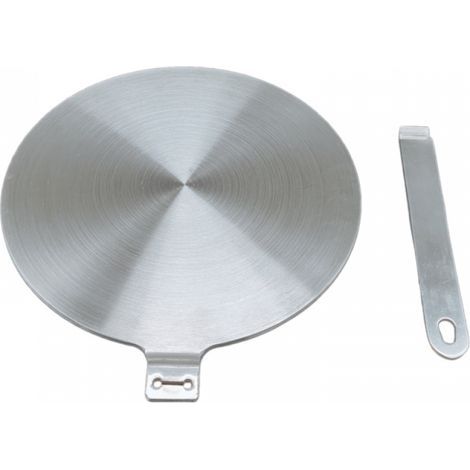 Adaptateur à induction, disque convertisseur pour plaque de cuisson à induction, plaque de diffusion de chaleur avec poignée et base séparables 20 cm (1/4)