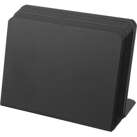 Lot de 12 mini-tableaux noirs effaçables à poser sur une table pour indiquer les numéros de table-10x7.5cm-Black