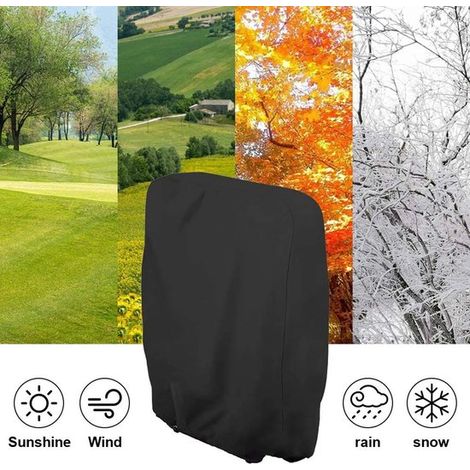 Funda para silla de jardín,Funda impermeable para sillas,Funda para sillas plegables,Para exteriores en el jardín,Negro (1/4)