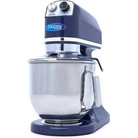Mixer planétaire professionnel 7 L - 11 vitesses, 2 kg de pâte - bleu acier
