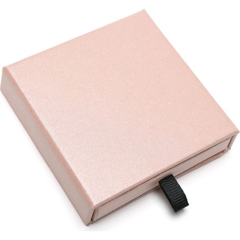 KOWOLL Boîte de rangement pour bijoux - Boîtes cadeaux carrées pour colliers, boucles d'oreilles et bracelets (rose) (1/5)