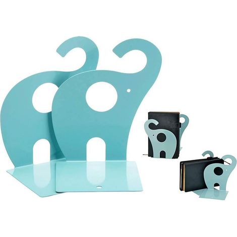 Serre-Livres Enfant, Serre-Livre et Bouchon en Métal Créatif en Forme d'éléphant pour Bureau Ecole et Maison (1/5)