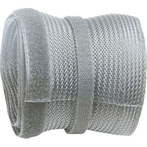Cache Câble TV Passe Cable Goulotte Electrique Attache Cable Passe Fil Rangement Cable 5m Fermeture Scratch Polyester (1/5)