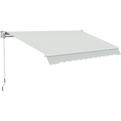 Tenda da Sole Avvolgibile a Parete 200x250 cm in Alluminio e Poliestere Crema (1/5)