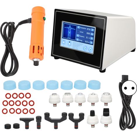 Appareil de thérapie par ondes de choc extracorporelles pour douleurs musculaires et traitement ED, 100-240V, prise UE, couleur orange. (1/5)