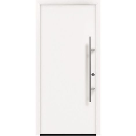 Puerta de entrada metálica PRO blanco RAL9016 B1100mm H2100mm DIN izquierda RC2 n. DIN EN1627