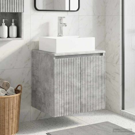 vidaXL Mobile Lavabo da Parete Grigio Cemento 49,5 x 41 x 62,5 cm