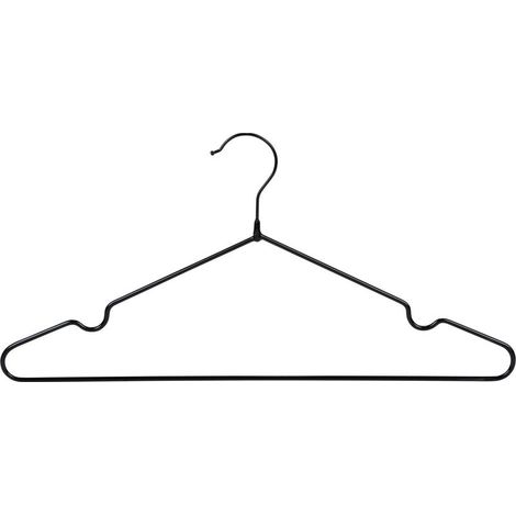 Cintres Sascha noirs 20 pièces en métal antidérapants avec cintre pivotant et design fin pour économie d’espace idéal pour pantalon et jupes pratique et léger pour rangement optimal (1/5)