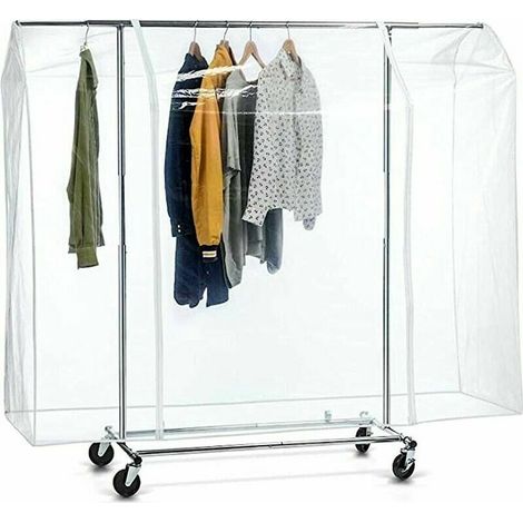 royaluxe - Housses de Vêtements, Couverture Lavable Transparent Etanche Anti-Poussière Protection, Housse de Protection Universelle pour Portant à Vêtements Penderie (1/5)