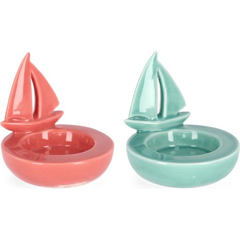 PORTATEALIGHT FAVIGNANA PORCELLANA STELLA ASSORTITO 2 COLORI (1 PEZZO, INVIO CASUALE)