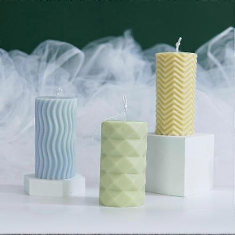 Geometrische 3D-Silikonform für Kerzen, moderne Kunstform zur Herstellung von Duftkerzen, kreatives Formset, originelle Form, wiederverwendbar und flexibel. (1/5)