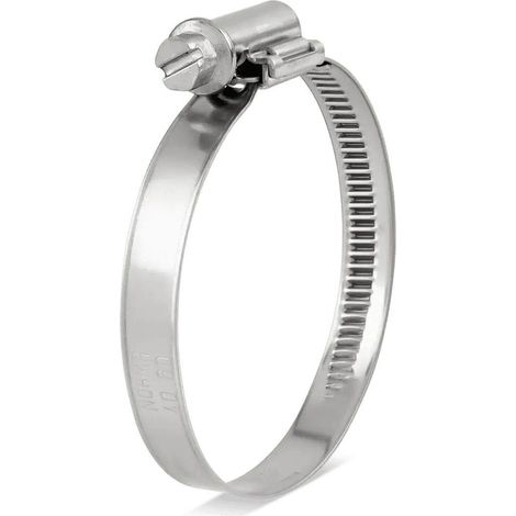 Collier bande pleine Torro inox W4 12mm - 60 à 80mm - 25pcs - Norma