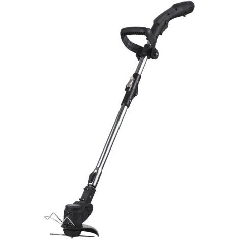 Coupe-herbe sans fil 12 V - Machine de désherbage légère - Lame de coupe en métal réglable en hauteur pour jardin et cour - Tonte des buissons - Élagage de la pelouse