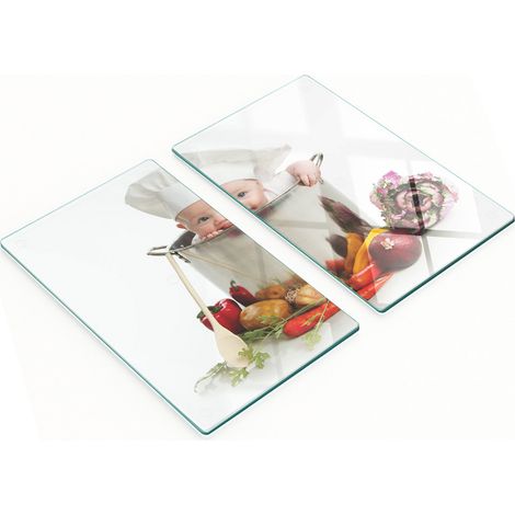 Dekorative Schneidebretter aus gehärtetem Glas für Kinder, 2 x 30 x 52 cm (1/5)