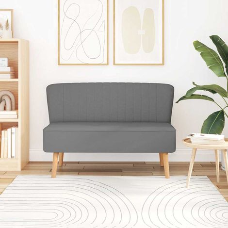 Sofá de tela gris claro 117x55,5x77 cm (1/5)