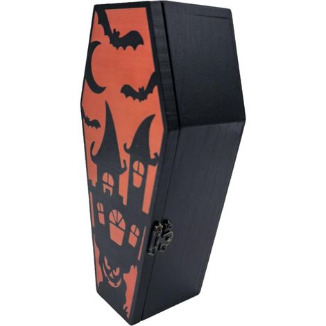 Boîtes cercueil pour sucreries Conteneur Alimentaire Décoratif Effrayant Halloween Bol Bonbons Snack Boîte Cercueil Coffret déco table cheminée bar maison hantée Noël fête (1/5)