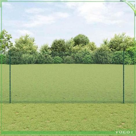 Kit clôture avec poteaux 50 m x 1,4 m — acier vert résistant aux intempéries (1/5)