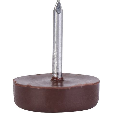 Lot de 100 patins de protection antidérapants pour meubles (canapé, chaise, table), clous de fixation, 18 mm x 5 mm (1/5)