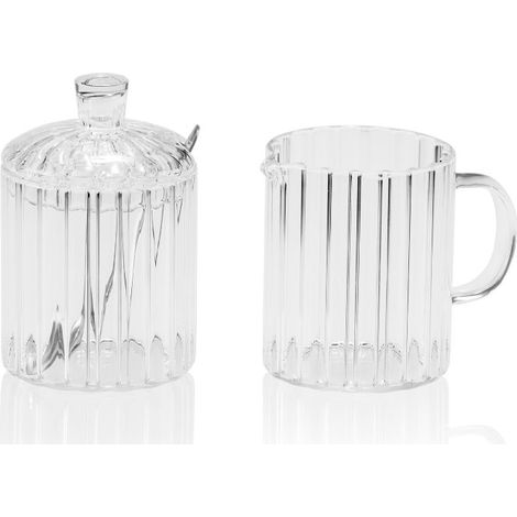 Azucarero y jarra de cristal 200 ml (1/3)