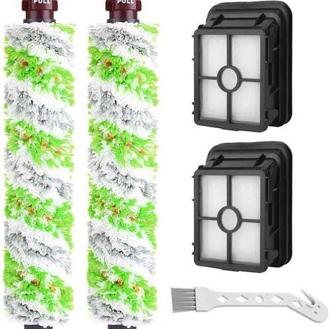 Ersatzpackung mit 2 rotierenden Bürsten und 2 Filtern für Bissell Crosswave Staubsauger der Serien 17132 und 2225N, für Familien mit rauchenden Haustieren. (1/5)