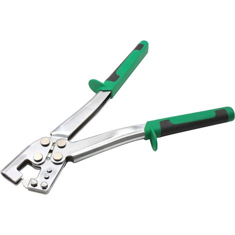 Crimpzange, Crimpzange, Crimpzange mit strukturierten, rutschfesten PPR-Griffen, robuste Trockenverlegezange aus Stahl, geeignet für Gipskartonplatten sowie Bleche im Allgemeinen (1/5)