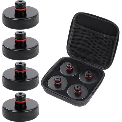 4 Pcs Tampon Cric Compatibles avec Tesla Model S/X/3/Y, Support de cric Tesla Model 3/Y/S/X, Jack Pad pour Tesla, Tesla Jack Pad en Caoutchouc (1/5)