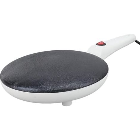 Crêpière électrique, 8 pouces, antiadhésive, sans fil Contrôle automatique de la température Nettoyage facile Poignée longue Crêpière portable pour crêpes, tortillas molles (1/5)