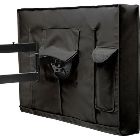 Housse Protection Écran TV Résistante Intempéries - Noir 46-48 Patio Jardin (1/5)