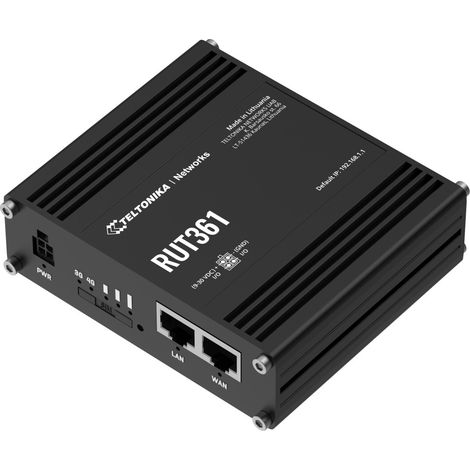 Router Industrial 4G LTE Teltonika Rut361, Cat 6 Lte, Wifi 4, 2x Rj45 100mb/s, Ip30 (1/4)
