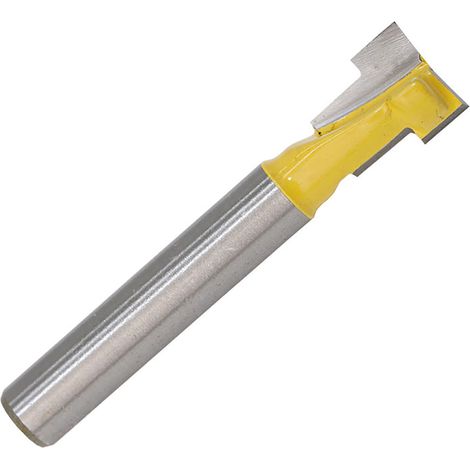 Fraise à rainure en T haute dureté, jaune, pour bois dur, liège et bois synthétique, coupe portable pour gravure sur bois (1/5)