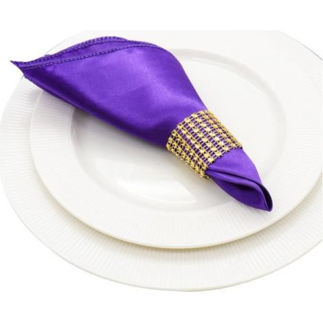Serviette De Table - Satin 30x30 Cm - Pour Table Carrée - Lavande - 50 Pièces (1/4)