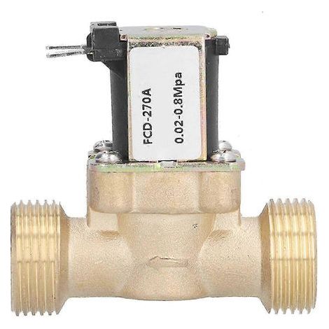 Électrovanne magnétique normalement fermée pour la régulation automatique de l'eau, entrée en laiton G1/2" DC 12V avec pression (1/5)