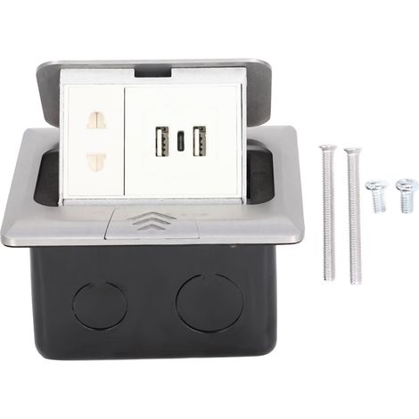 Prise de Bureau Électrique Escamotable avec USB Type‑C Double Interface et Norme Américaine (1/5)