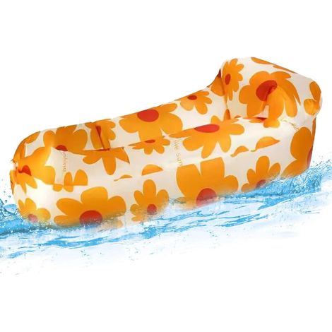 Canapé Gonflable Portable, Fauteuil d'Air pour Plage, Chaise Lounge Inflatable, Idéal Camping, Piscine, Bateau, Plage (1/5)