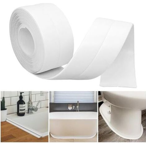– Selbstklebende, flexible Sockelleiste 38 mm x 5 m – Verschleißfestes PVC – Einfache Montage für Küche und Bad – Feuchtigkeitsschutz (1/5)