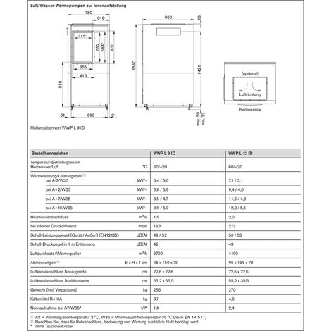 Weishaupt Luft/Wasser-Wärmepumpe Typ WWP L 9 ID mit 6,8 kW - 51101701 von Weishaupt