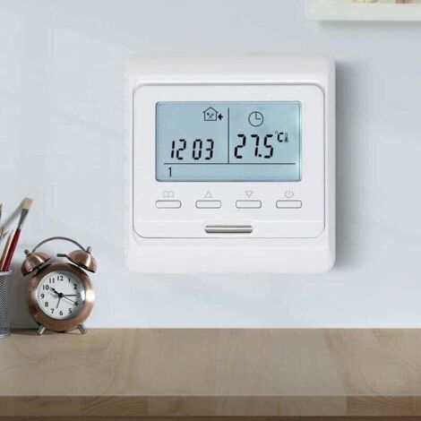 NALOOKAMIC Thermostat d'ambiance programmable avec sonde 16A pour chauffage électrique au sol, thermostat numérique pour chauffage électrique au sol