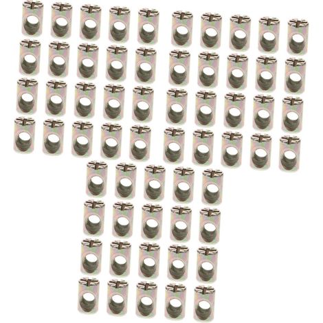 Lot de 60 écrous cylindriques fendus pour fixations meubles (1/5)