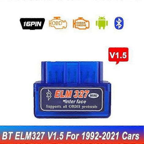 Adaptateur OBD2 Bluetooth Elm327 V1.5 pour la surveillance de l'état du véhicule et l'analyse des données de trajet (1/4)
