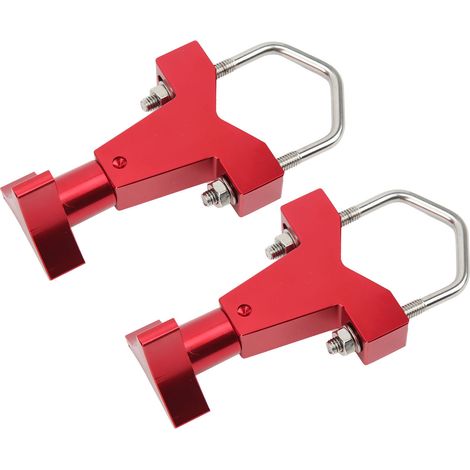 Support de cric de levage en aluminium usiné 6061 anodisé rouge, pièce de rechange pour Polaris RZR Offroad, tubes carrés et ronds de 1 à 2,5 pouces. (1/5)