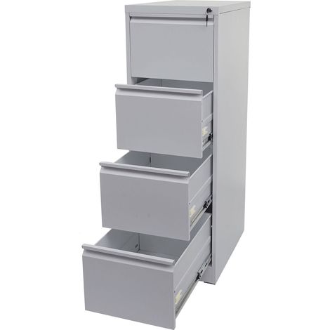 [JAMAIS UTILISÉ] Armoire HHG-727, armoire à dossiers de bureau armoire en acier, format légal 134x46x62cm, gris (1/5)